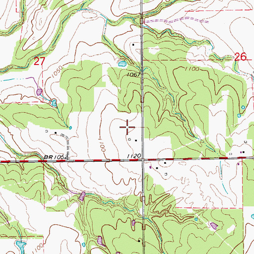 Topographic Map of KDDQ-FM (Comanche), OK