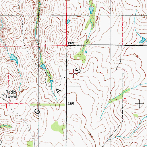 Topographic Map of KICZ-FM (Elk City), OK