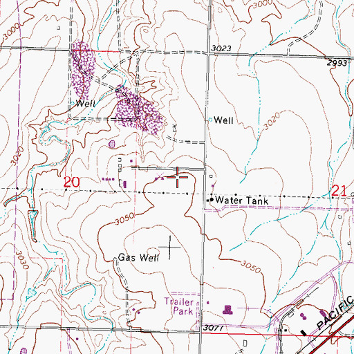 Topographic Map of KKBS-FM (Guymon), OK