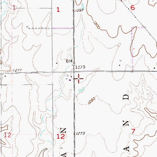 Topographic Map of KGPD-FM (Lahoma), OK