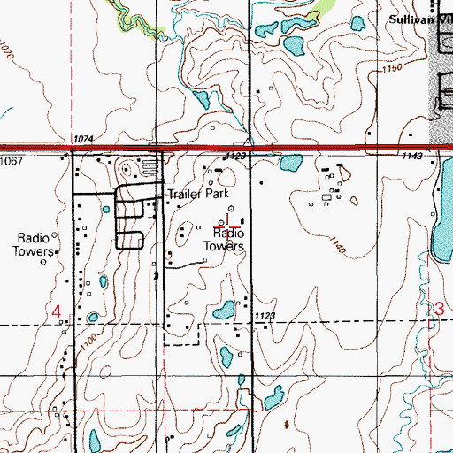 Topographic Map of KKRX-FM (Lawton), OK