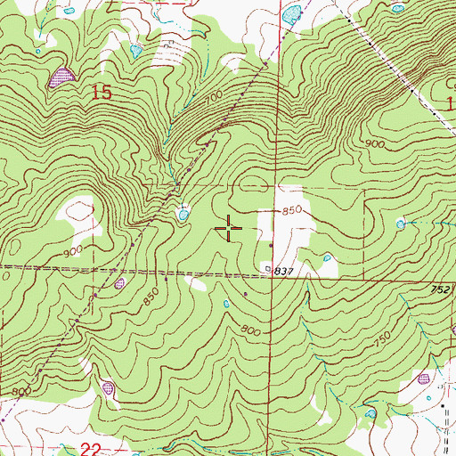 Topographic Map of KMCO-FM (McAlester), OK