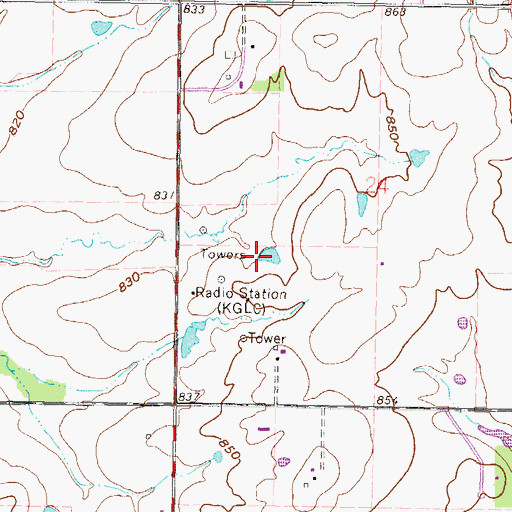 Topographic Map of KSSM-FM (Miami), OK