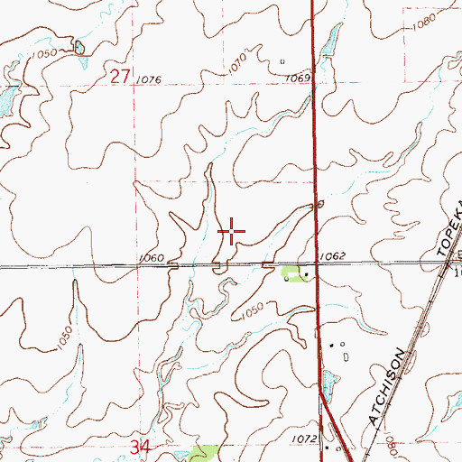 Topographic Map of KLOR-FM (Ponca City), OK