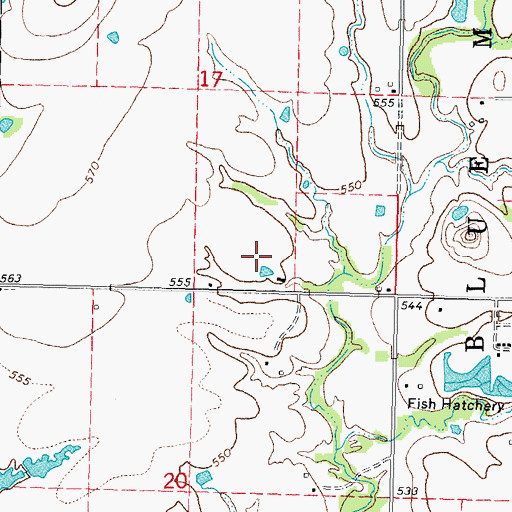 Topographic Map of KBIX-FM (Wagoner), OK