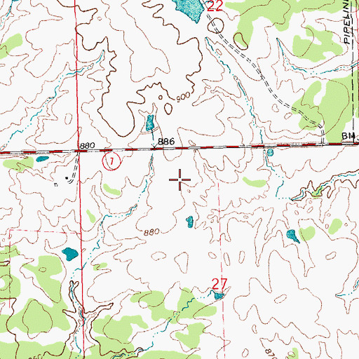 Topographic Map of KTEN-TV (Ada), OK