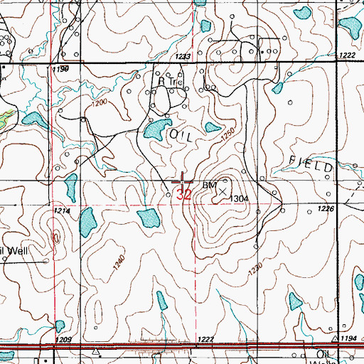Topographic Map of KTDA-TV (Lawton), OK