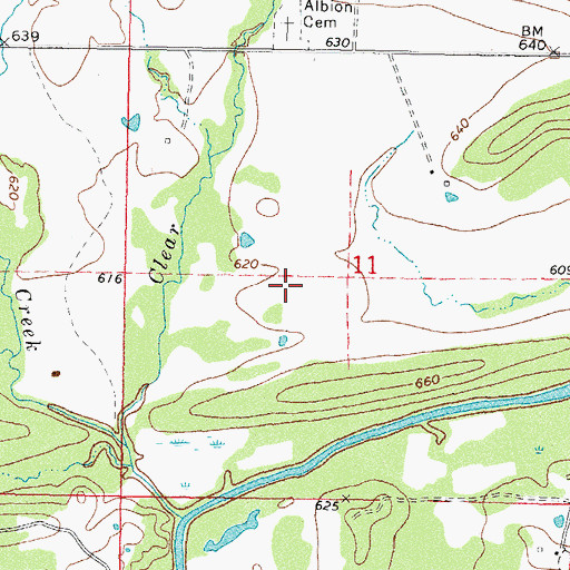 Topographic Map of Homer Ranch Airport (historical), OK