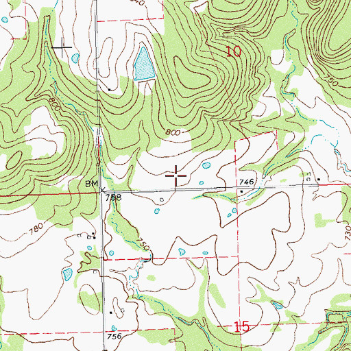 Topographic Map of Flying H Airport, OK