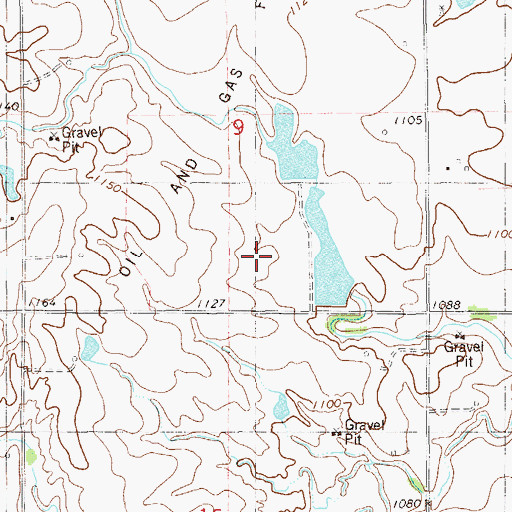 Topographic Map of Steinert Lakes Airport (historical), OK