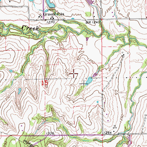 Topographic Map of Warbonnet Airport, OK