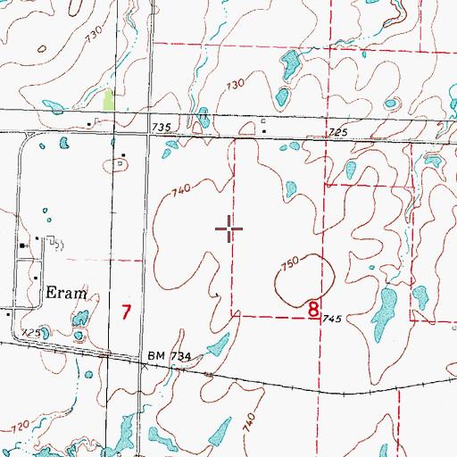 Topographic Map of Meadowlark Field (historical), OK