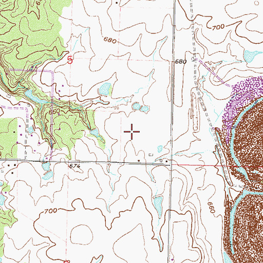 Topographic Map of Catoosa Ultralight Airpark, OK