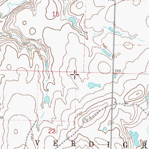 Topographic Map of Claremore Regional Airport, OK
