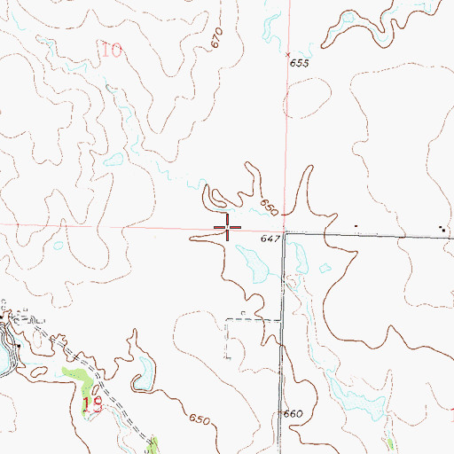 Topographic Map of Bluestem Airport, OK