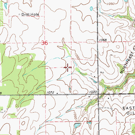Topographic Map of Myers Airport (historical), OK