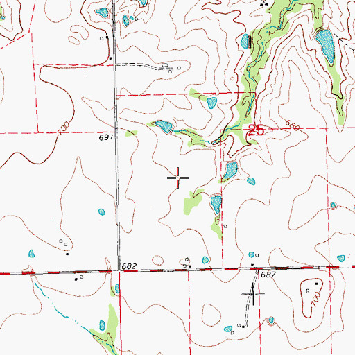 Topographic Map of Mc Laughlin Farm Airport, OK