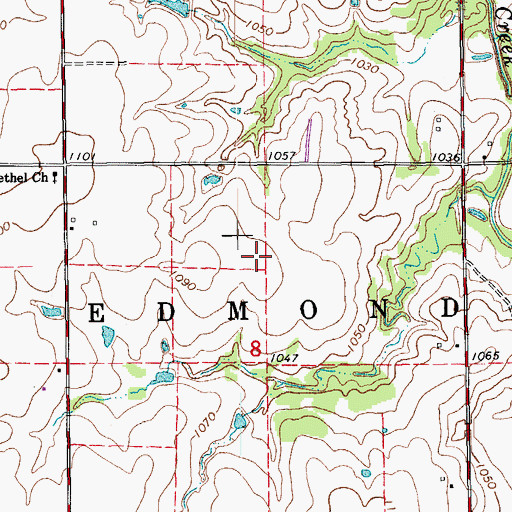 Topographic Map of Northwest Edmond Airport (historical), OK