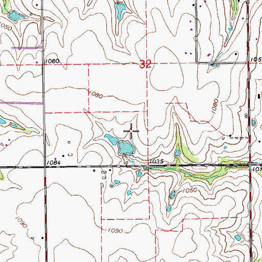 Topographic Map of 5B Ranch Airport, OK
