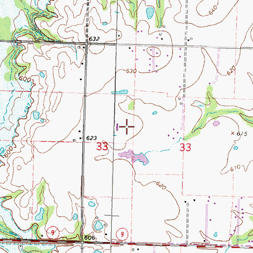 Topographic Map of Eufaula Municipal Airport, OK
