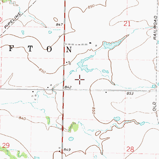 Topographic Map of Green Country Airpark, OK