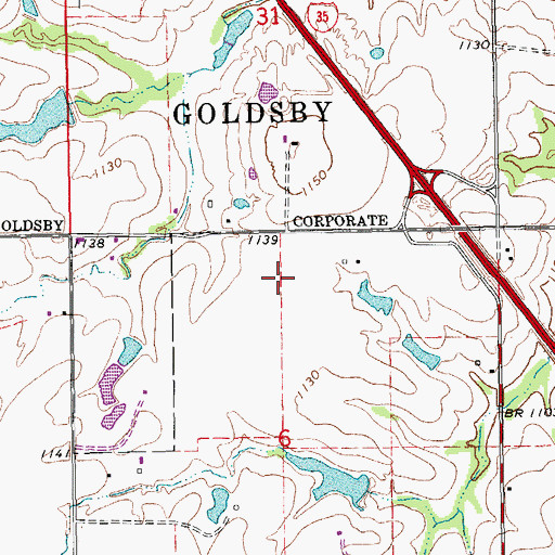 Topographic Map of Pacer Field, OK