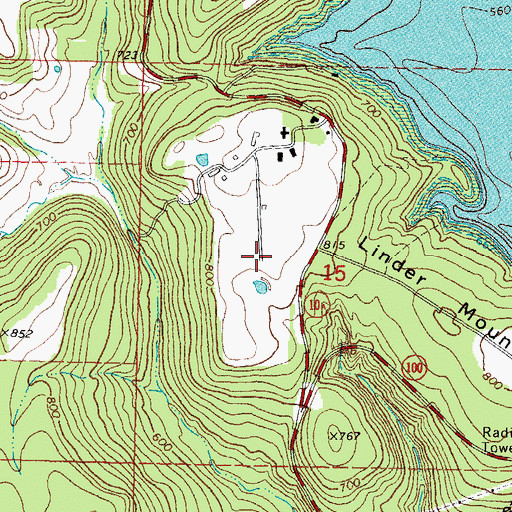 Topographic Map of Fin and Feather Resort Heliport, OK