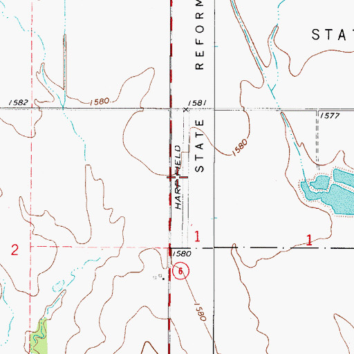 Topographic Map of Joe Harp Field (historical), OK