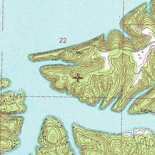 Topographic Map of Albert Lodge Heliport, OK