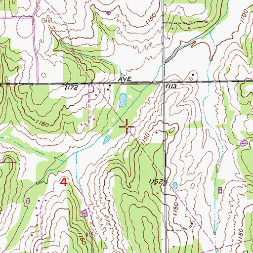 Topographic Map of Lower Forty Airport (historical), OK