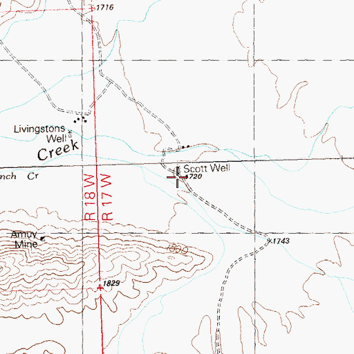 Topographic Map of Scott Well, AZ