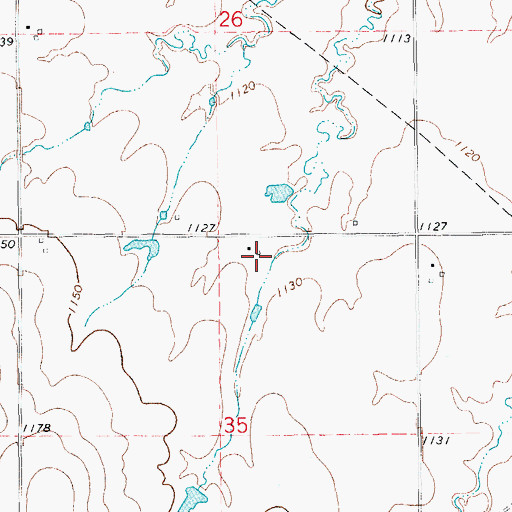 Topographic Map of Dave's Place Airport, OK