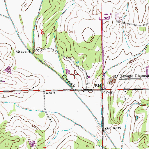 Topographic Map of Muldrow Airfield Heliport, OK