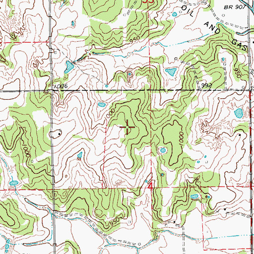 Topographic Map of Stamper Ranch Airport (historical), OK