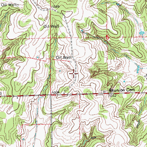 Topographic Map of Bost Ranch Airport, OK