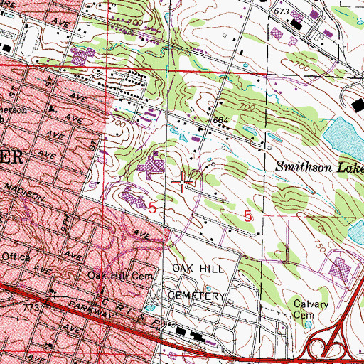 Topographic Map of McAlester Regional Hospital Heliport, OK