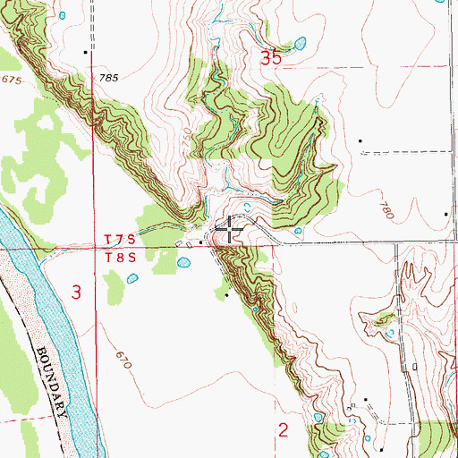 Topographic Map of McGehee Catfish Restaurant Airport (historical), OK