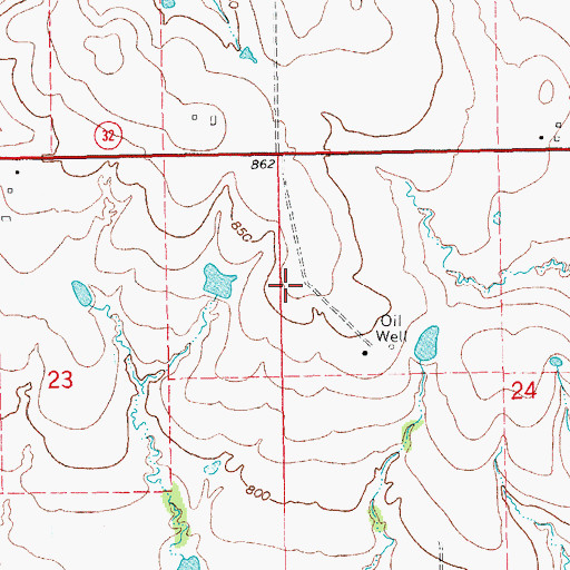 Topographic Map of Travis Airport, OK
