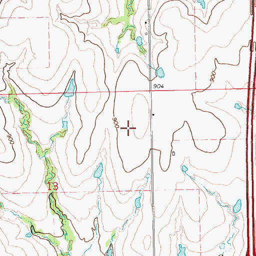 Topographic Map of W.G. Anderson Memorial Airport (historical), OK