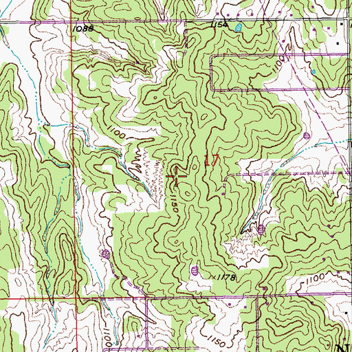 Topographic Map of Hickory Hills Airport, OK