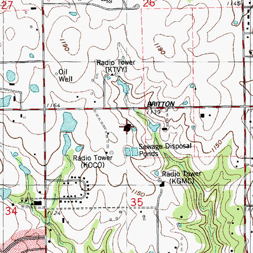 Topographic Map of 5 Alive Heliport, OK