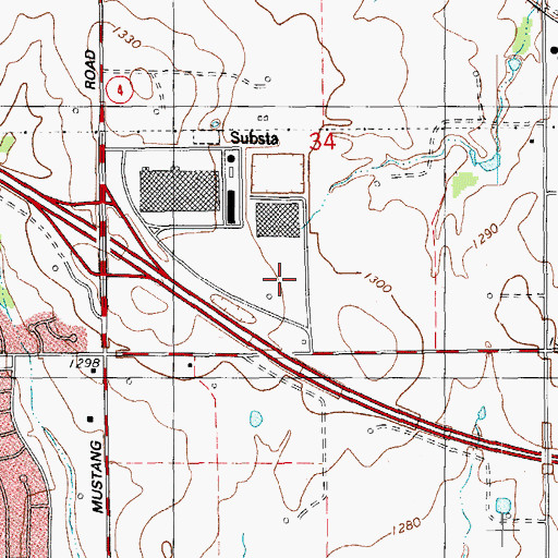 Topographic Map of Jernigan Drilling Heliport, OK