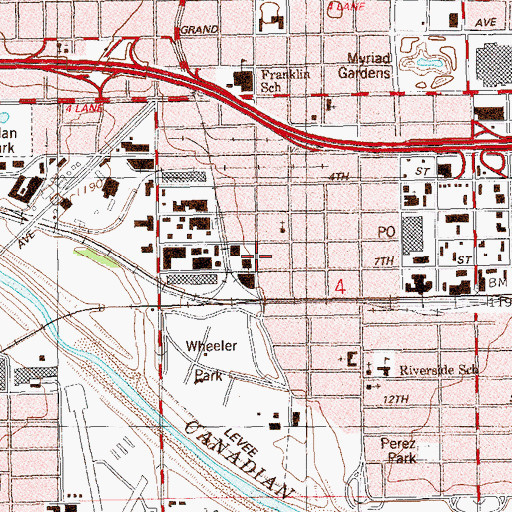 Topographic Map of Canon Heliport, OK