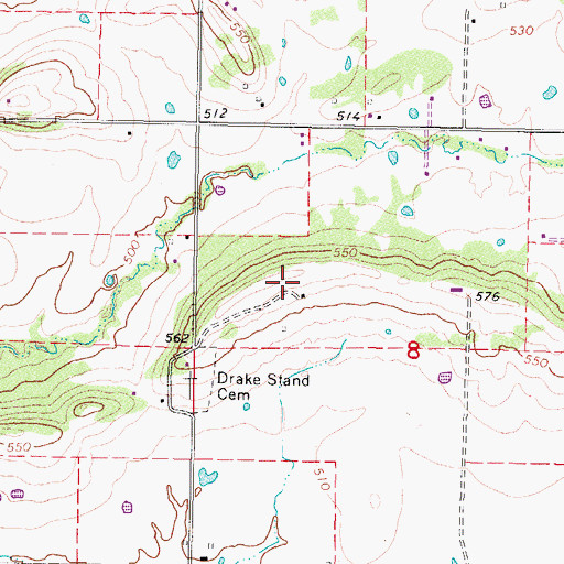 Topographic Map of Neversweat Too Airport, OK