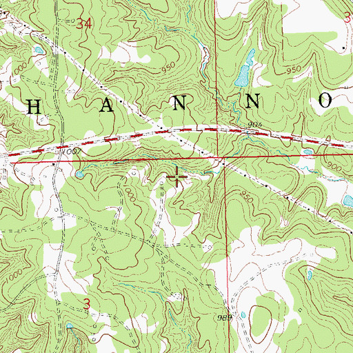 Topographic Map of Double Bar S Ranches Airport (historical), OK