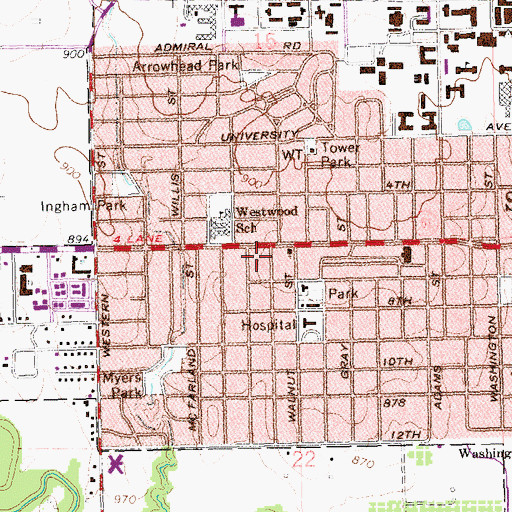 Topographic Map of Stillwater Medical Center Heliport, OK
