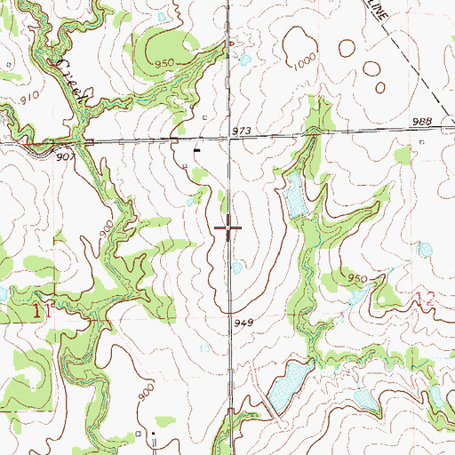 Topographic Map of Mulberry Hill Airport, OK