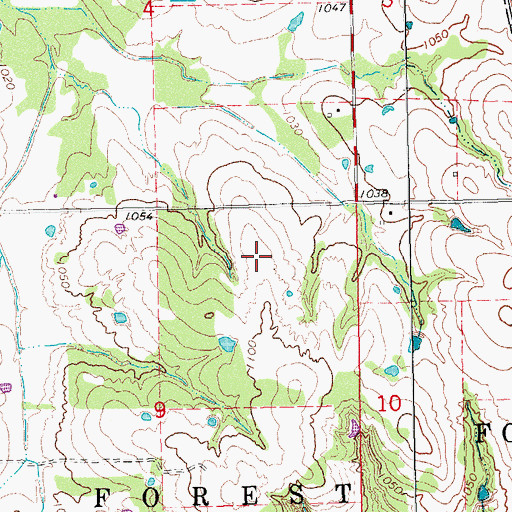 Topographic Map of Jones Air Park, OK