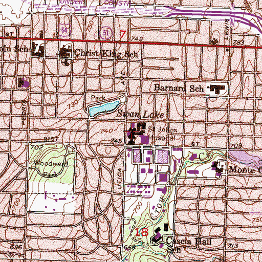 Topographic Map of Saint John Heliport, OK