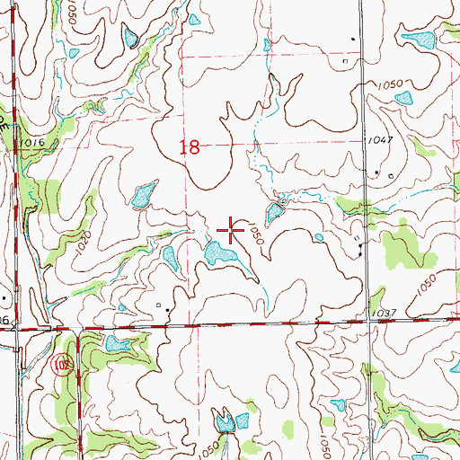 Topographic Map of Pitts Field (historical), OK